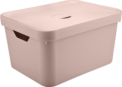 Caixa Organizadora Cube G 32 litros Com Tampa - Rosa