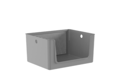 Cesto Flow Com Abertura Frontal Chumbo 34x27x17,4 cm