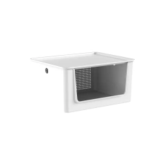 Cesto Flow Com Tampa e Abertura Frontal 34x27x17,4 cm - Branco