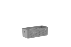 Cesto Flow Chumbo 27x12x9 cm