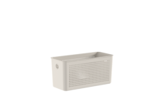Cesto Flow Bege 27x12x13 cm