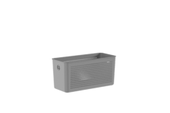 Cesto Flow Chumbo 27x12x13 cm