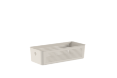Cesto Flow Bege 34x15x9 cm