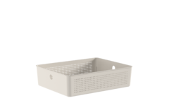 Cesto Flow Bege 34x27x9 cm
