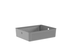 Cesto Flow Chumbo 34x27x9 cm