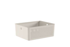 Cesto Flow Bege 34x27x13 cm
