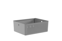 Cesto Flow Chumbo 34x27x13 cm