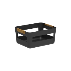 Cesto Lume 14 Litros Preto Com Bambu - comprar online