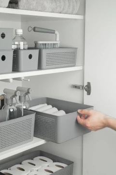 Cesto Flow Chumbo 27x12x9 cm - comprar online