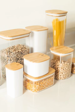 Pote Hermético com Tampa de Bambu 1,5 litro - loja online