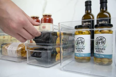 Cesto Organizador Acrílico Clear com Tampa 30x15x13 cm - Lavize