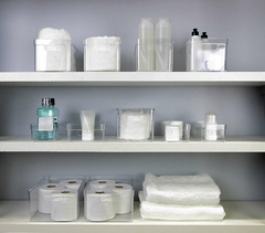 Cesto Organizador Acrílico Clear 37x10x13 cm - loja online