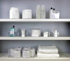 Cesto Organizador Acrílico Clear com Tampa 30x15x13 cm - comprar online