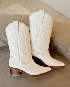 Texanas Wesley blanco (cuero) - comprar online