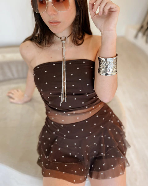 Top Lunares choco - comprar online