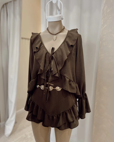 Blusa Niza choco - comprar online