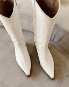 Texanas Wesley blanco (cuero) - Bonnie Store