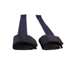 Straps Musculação C/ Munhequeira 5.00 mm Modelo Alça Longa - Cor Preto