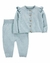 Conjunto de Lã 2 Peças Carter's Bebê Menina - Azul - Tam NB a 12 Meses