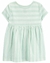 Vestido Manga Curta Carter's Bebê Menina - Listrado Verde - Tam 3 a 24 Meses - comprar online