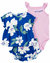 Conjunto 3 Peças Carter's Bebê Menina - Floral Azul - Tam 3 a 24 Meses