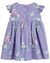 Vestido Manga Curta Carter's Bebê Menina - Floral Lilás - Tam 3 a 24 Meses - comprar online