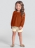 Conjunto Blusa e Shorts Bebê Menina Mundi - Tricô - Tam 1 ao 3 - Piuí - Moda Infantil