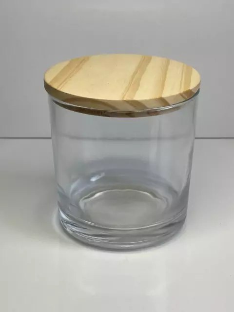 Copo para Vela 265ml VidroTransparente com Tampa (6 unid.)