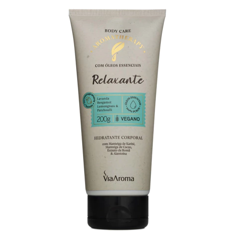 Hidratante Corporal Relaxante Óleos Essenciais Via Aroma Aromatherapy 200g