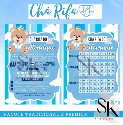 Chá Rifa: Ursinho azul