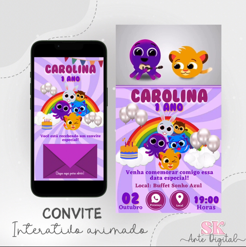 Convite Interativo Animado: Bolofofos