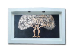 Cuadro Decorativo - Arbol de la vida al oleo W-034