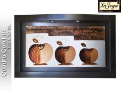 Cuadro Decorativo Manzanas Doradas W-035
