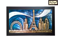 CUADRO DECORATIVO TORRE EIFFEL CON TEXTURA MSN-093