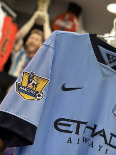 Camiseta Manchester City Titular 2014 - 15 + Nombre + Número + Parche - tienda online