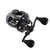 Carretilha Marine Sports Titan 300 GTO Esquerda com perfil baixo, construção em alumínio, design azul midnight e preto fosco, 7 rolamentos, sistema de freio ponto a ponto, freio centrífugo, e sinal sonoro de tomada de linha. Ideal para pescaria de grandes