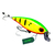 Isca Artificial Borboleta Bandida Meia Água Cor 09F, isca artificial shad de meia água com design moderno e flutuação rápida, ideal para a técnica da chamadinha. Atraí predadores como Robalo e Tucunarés com sua barbela reta que cria bolhas na superfície. 