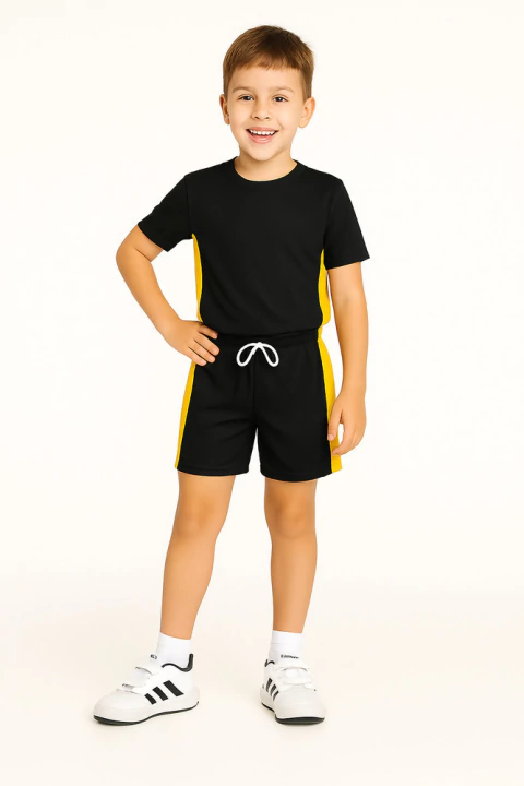 Conjunto Deportivo - Negro Amarillo Oro