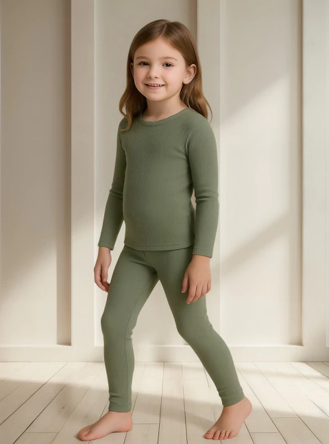 Calza Termica Lisa - Verde Militar