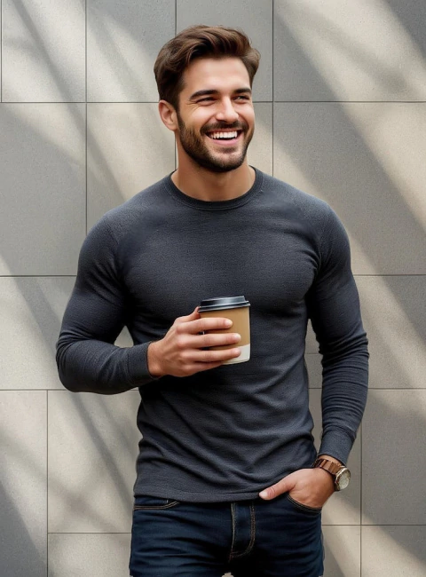 Remera Termica Hombre - Gris Topo