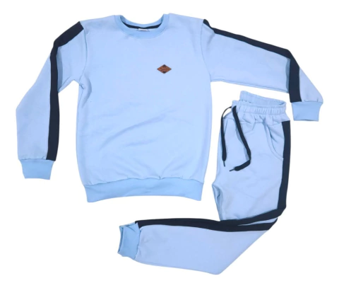 Conjunto Jogging Frizado - Celeste