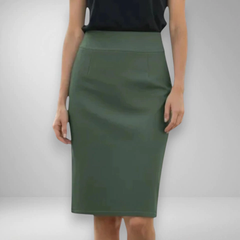 Pollera Bengalina Pinzas - Verde Ingles - comprar online