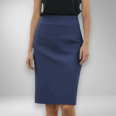 Pollera Bengalina Pinzas - Azul Marino - comprar online