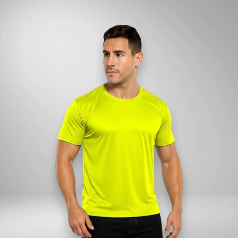 Remera Deportiva - Amarillo Fluor - comprar online