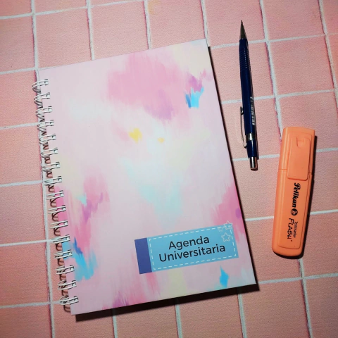 Agenda Universitaria Perpetua - Nubes rosas - comprar online