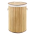 Canasto Redondo Laundry Plegable Cesto Ropa Bambu Tapa 40x60 - tienda online