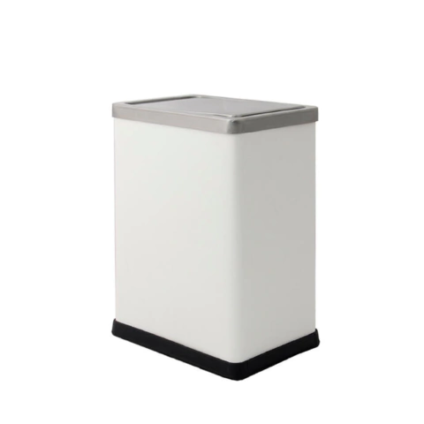 Cesto Residuos Tacho De Basura Vgo 10l Metalico Blanco