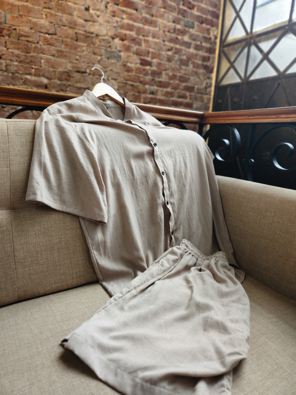 Camisa | Lino Taupe