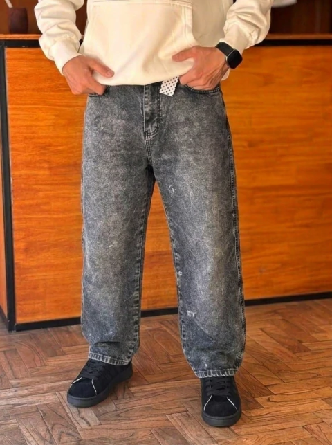 Pantalón | Jean Mom Negro Batik