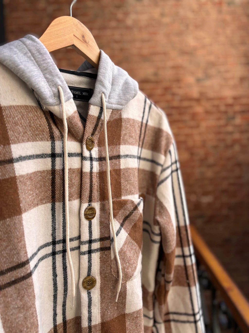 Camisaco | Cuadrille con capucha